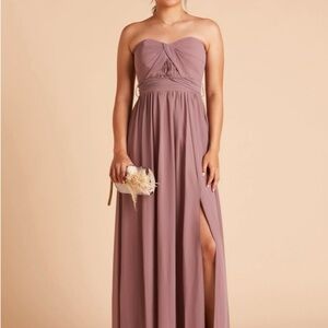 Birdy Grey Strapless Mauve Gown